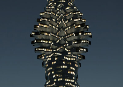 Skyscraper concept architectural render